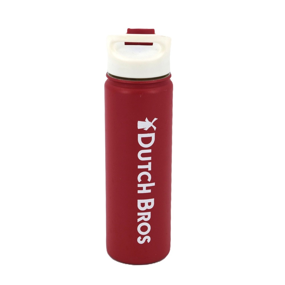 Dutch Bros Coffee Water Bottle One Size Red Good Insulated Stainless Steel